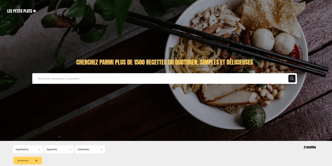 Miniature du projet Les petits plats réalisé par Sandrine Alcazar